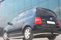 Volkswagen Touran 2003-2010 гг. Задние уголки AK003 (2 шт., нержавейка) фото 4