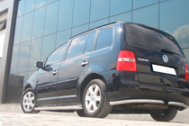 Volkswagen Touran 2003-2010 гг. Задние уголки AK003 (2 шт., нержавейка) фото 2