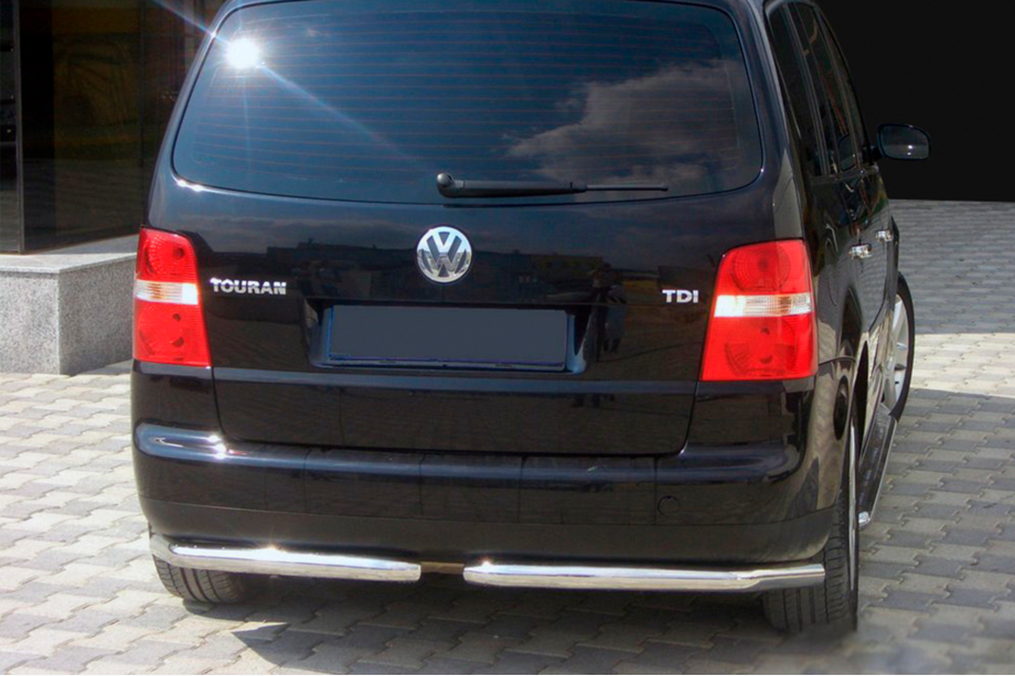 Volkswagen Touran 2003-2010 гг. Задние уголки AK003 (2 шт., нержавейка) Image