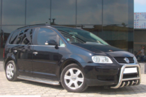 Volkswagen Touran 2003-2010 гг. Кенгурятник QT006 (нержавейка) фото 3