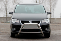 Volkswagen Touran 2003-2010 гг. Передняя защита WT022 Нержавейка фото 3
