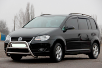 Volkswagen Touran 2003-2010 гг. Передняя защита WT022 Нержавейка фото 2