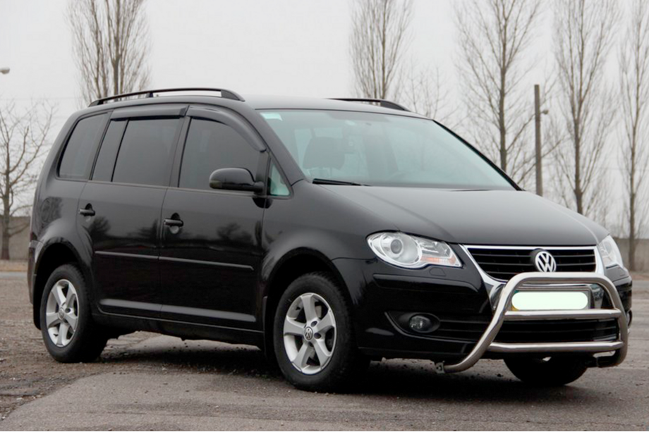 Volkswagen Touran 2003-2010 гг. Передняя защита WT022 Нержавейка Image