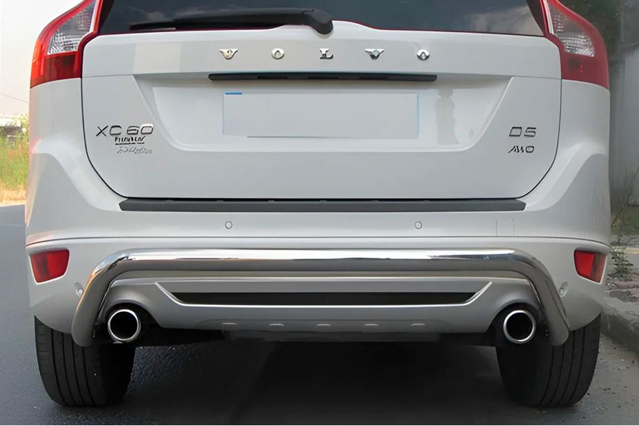 Volvo XC60 2009-2017 гг. Задняя защита AK007 (нержавейка) Image