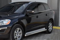 Volvo XC60 2009-2017 гг. Боковые трубы BB004 (2 шт, нержавейка) фото 1