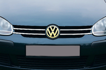 Накладки на решетку радиатора (4 шт, нержавейка) фото 1