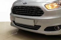 Ford Courier 2014-2023 гг. Накладки на решетку радиатора OmsaLine (2014-2018, 4 шт, нержавейка) фото 3