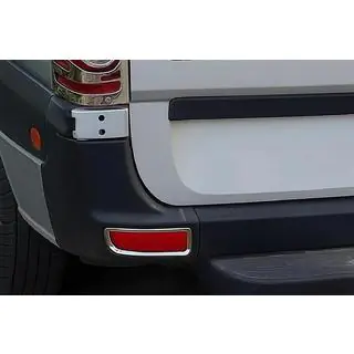 Накладки на отражатели (2 шт., нержавейка) Volkswagen Crafter 2006-2016 гг. фото 1