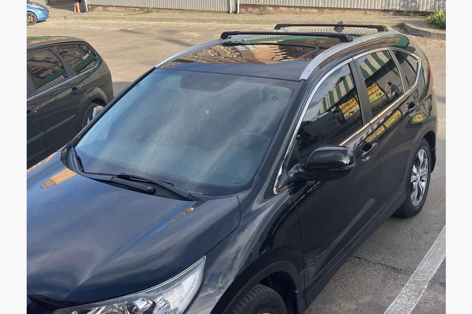 Honda CRV 2012-2016 гг. Поперечные дуги на интегрированные рейлинги Skybar Special (2 шт) Серый Фото 18