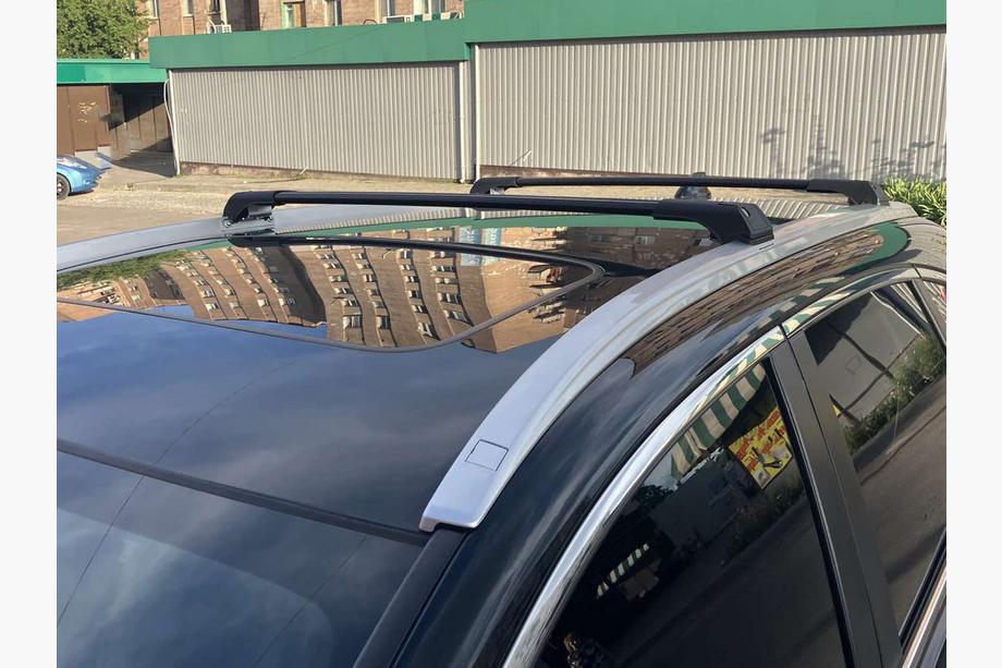 Honda CRV 2012-2016 гг. Поперечные дуги на интегрированные рейлинги Skybar Special (2 шт) Серый Фото 15