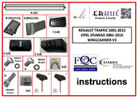 Renault Trafic 2001-2015 гг. Поперечины на штатные места с замком (2 шт) фото 5