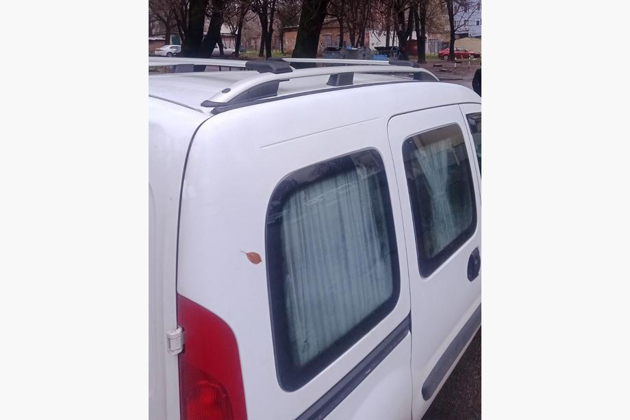 Renault Kangoo 1998-2008 гг. Рейлинги Skyport (серый матовый) Image