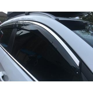 Ветровики с хромированной вставкой (6 шт, Niken) Hyundai Tucson TL 2016-2021 гг. фото 3