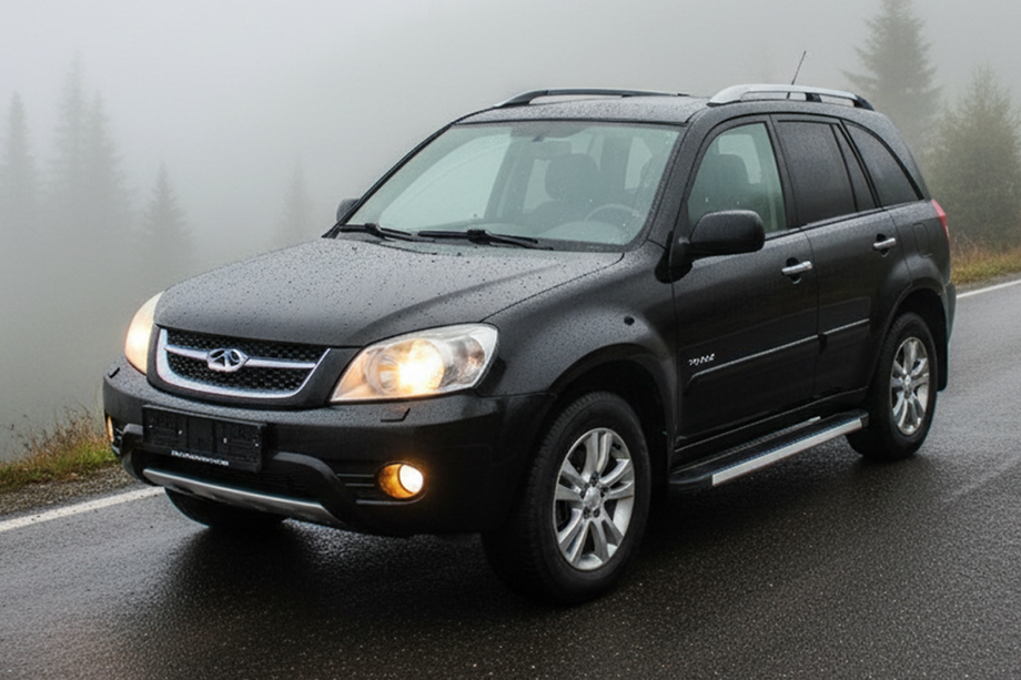 Chery Tiggo 3 2005- гг. Боковые Подножки Maya V1 (2 шт., Алюминий) Image