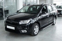 Dacia Logan MCV 2013-2020 гг. Боковые Подножки Maya V1 (2 шт., Алюминий) фото 1