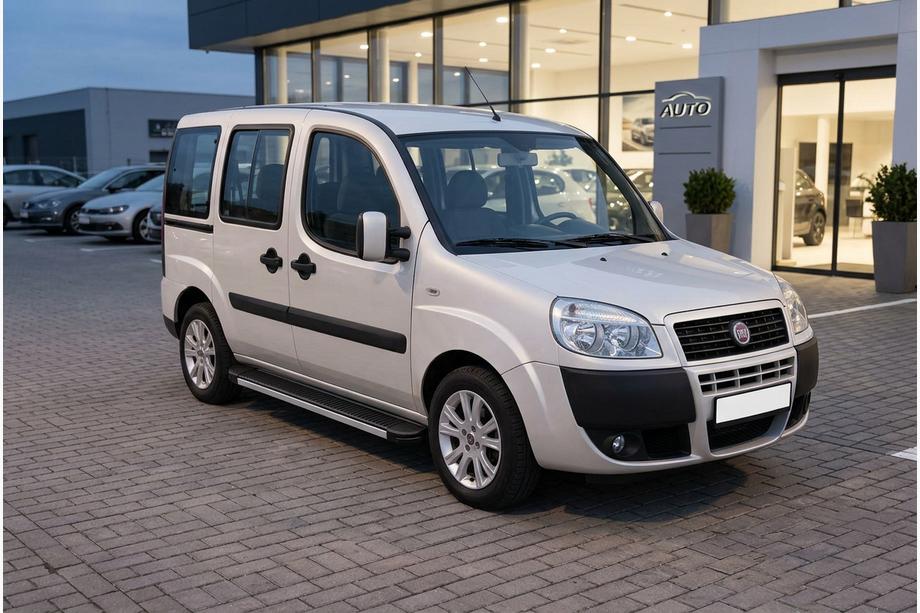 Fiat Doblo I 2005-2010 гг. Боковые Подножки Maya (2 шт., Алюминий) Image