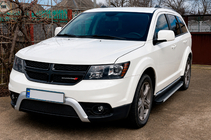 Fiat Freemont 2011-2016 гг. Боковые Подножки Maya V1 (2 шт., Алюминий) фото 2