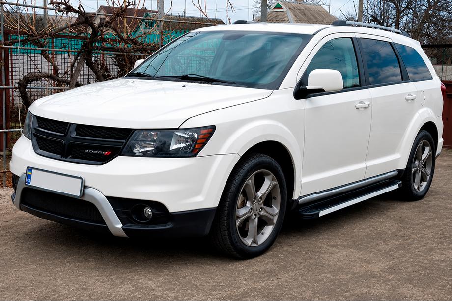 Fiat Freemont 2011-2016 гг. Боковые Подножки Maya V1 (2 шт., Алюминий) Image