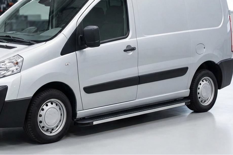 Fiat Scudo 2007-2015 гг. Боковые Подножки Maya (2 шт., Алюминий) Image