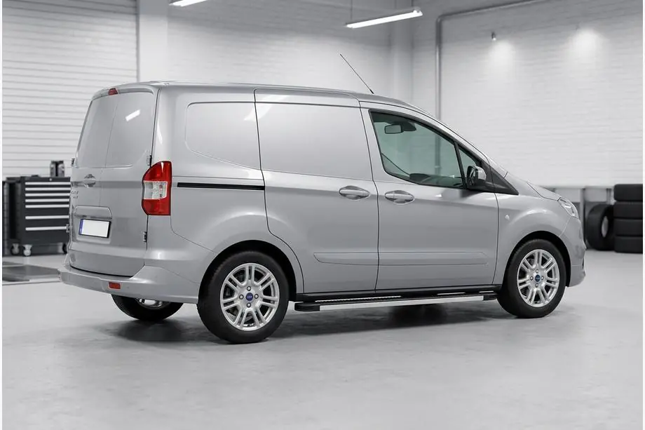 Ford Courier 2014-2023 гг. Боковые Подножки Maya V1 (2 шт., Алюминий)