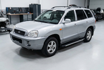 Hyundai Santa Fe 1 2000-2006 гг. Боковые Подножки Maya V1 (2 шт., Алюминий) фото 1