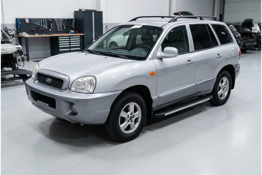Hyundai Santa Fe 1 2000-2006 гг. Боковые Подножки Maya V1 (2 шт., Алюминий) Image