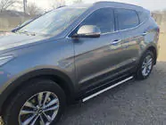 Hyundai Santa Fe 3 2012-2018 гг. Боковые Подножки Maya V1 (2 шт., Алюминий) фото 1