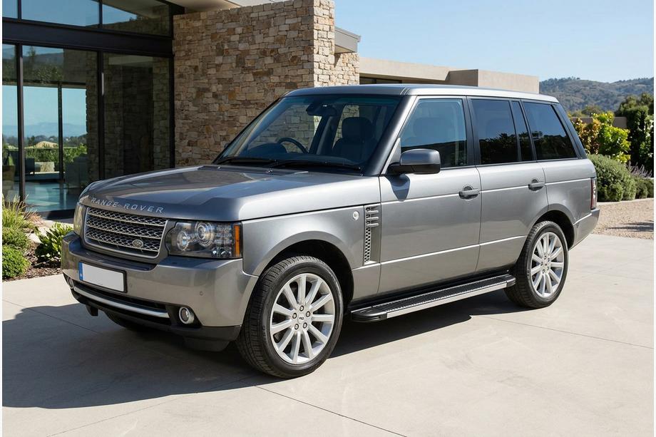 Range Rover III L322 2002-2012 гг. Боковые Подножки Maya V1 (2 шт., Алюминий) Image