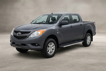 Mazda BT-50 2012- гг. Боковые Подножки Maya V1 (2 шт., Алюминий) фото 1