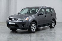 Mitsubishi Outlander 2006-2012 гг. Боковые Подножки Maya V1 (2 шт., Алюминий) фото 6