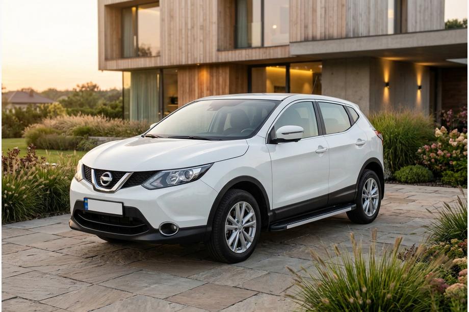 Nissan Qashqai 2014-2021 гг. Боковые Подножки Maya V1 (2 шт., Алюминий) Фото 2
