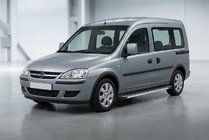 Opel Combo 2002–2012 гг. Боковые Подножки Maya V1 (2 шт., Алюминий) фото 1