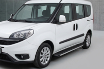 Opel Combo 2012-2018 гг. Боковые Подножки Maya (2 шт., Алюминий) фото 1
