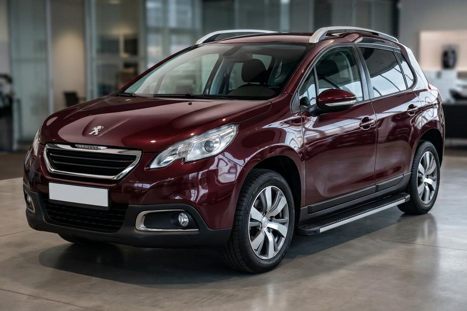 Peugeot 2008 2013-2019 гг. Боковые Подножки Maya V1 (2 шт., Алюминий) Image