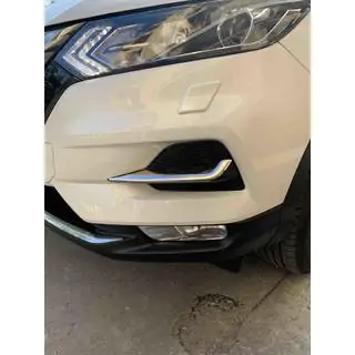 Накладки на противотуманные фары (2017↗, нержавейка) Nissan Qashqai 2014-2021 гг. фото 2