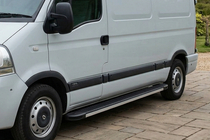 Nissan Interstar 2002-2010 гг. Боковые Подножки Maya (2 шт., Алюминий) фото 1