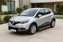 Renault Captur 2013-2019 гг. Боковые Подножки Maya V1 (2 шт., Алюминий) фото 1
