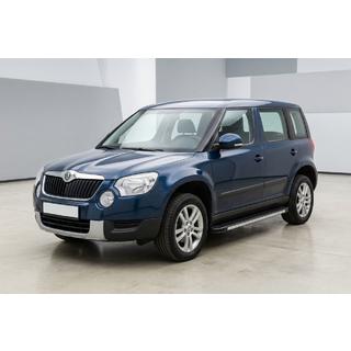 Боковые Подножки Maya V1 (2 шт., Алюминий) Skoda Yeti 2009-2017 гг. фото 1