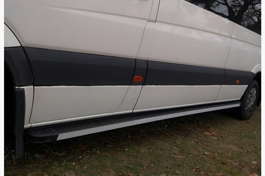 Volkswagen Crafter 2006-2016 гг. Боковые Подножки Maya (2 шт., Алюминий) Long/ExtraLong Фото 5