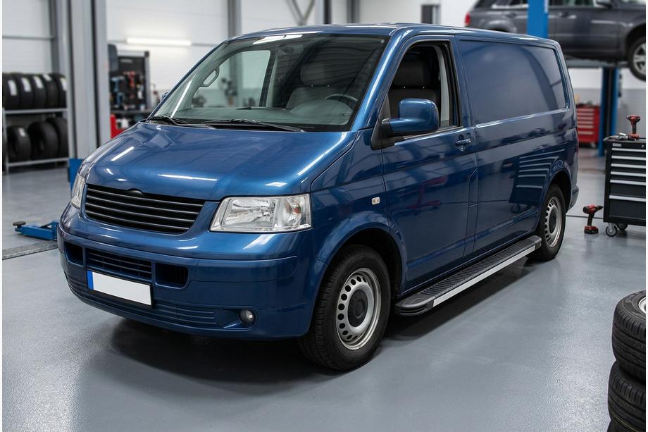 Volkswagen T5 Caravelle 2004-2010 гг. Боковые Подножки Maya (2 шт., Алюминий) Image