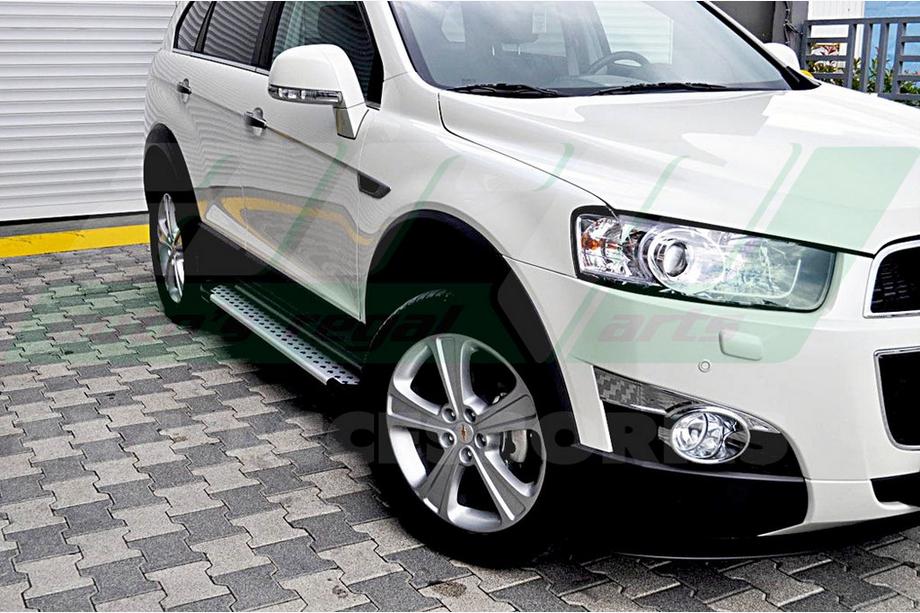Chevrolet Captiva 2006-2019 гг. Боковые пороги Allmond Grey (2 шт., алюминий) 2016-2019 Фото 5