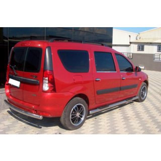 Боковые трубы (2 шт., нержавейка) Dacia Logan MCV 2004-2014 гг. фото 4