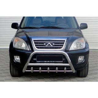 Кенгурятник WT003 (нержавейка) Chery Tiggo 1 2005-2016 гг. фото 1
