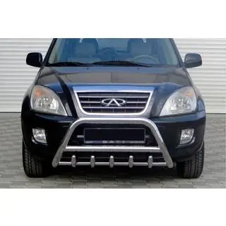 Кенгурятник WT003 (нержавейка) Chery Tiggo 1 2005-2016 гг. фото 1