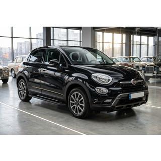 Боковые Подножки RedLine Black (2 шт., Алюминий) Fiat 500X 2014-2024 гг. фото 1