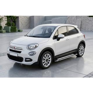 Боковые Подножки Rainbow (2 шт., Алюминий) Fiat 500X 2014-2024 гг. фото 1