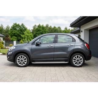Боковые Подножки Maydos V2 (2 шт., Алюминий и Нержавейка) Fiat 500X 2014-2024 гг. фото 1