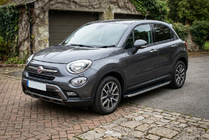 Fiat 500X 2014-2024 гг. Боковые Подножки BlackLine (2 шт., Алюминий) фото 1