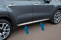 Fiat 500X 2014-2024 гг. Хромированные молдинги на двери (4 шт) OmsaLine - Итальянская Нержавейка фото 2