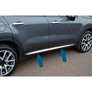 Хромированные молдинги на двери (4 шт) Fiat 500X 2014-2024 гг. фото 2